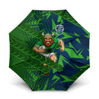 Canberra Raiders Rugby Umbrella Fierce Mascot Geometric Tribal Art