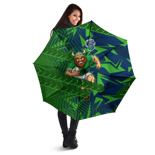 Canberra Raiders Rugby Umbrella Fierce Mascot Geometric Tribal Art