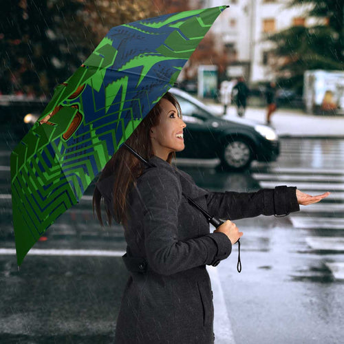 Canberra Raiders Rugby Umbrella Fierce Mascot Geometric Tribal Art