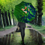 Canberra Raiders Rugby Umbrella Fierce Mascot Geometric Tribal Art