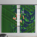 Canberra Raiders Rugby Window Curtain Fierce Mascot Geometric Tribal Art