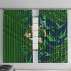 Canberra Raiders Rugby Window Curtain Fierce Mascot Geometric Tribal Art