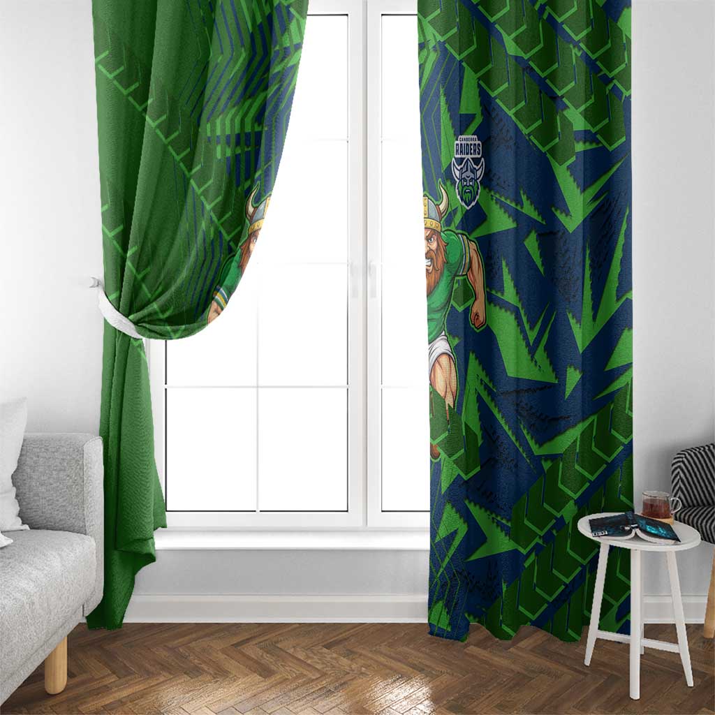 Canberra Raiders Rugby Window Curtain Fierce Mascot Geometric Tribal Art