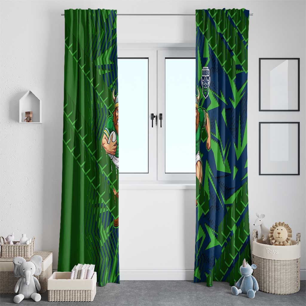 Canberra Raiders Rugby Window Curtain Fierce Mascot Geometric Tribal Art