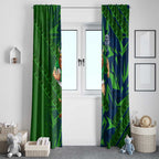 Canberra Raiders Rugby Window Curtain Fierce Mascot Geometric Tribal Art