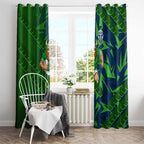 Canberra Raiders Rugby Window Curtain Fierce Mascot Geometric Tribal Art