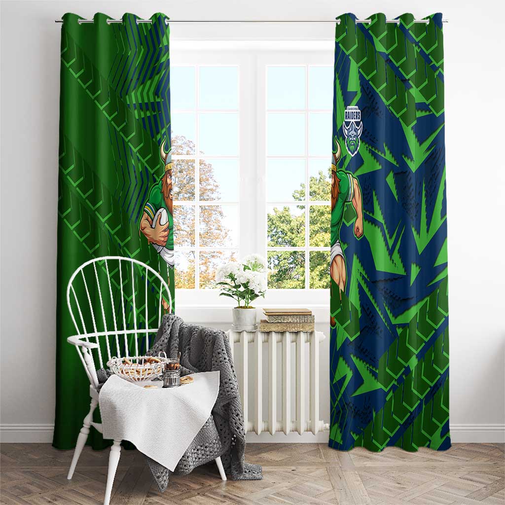 Canberra Raiders Rugby Window Curtain Fierce Mascot Geometric Tribal Art