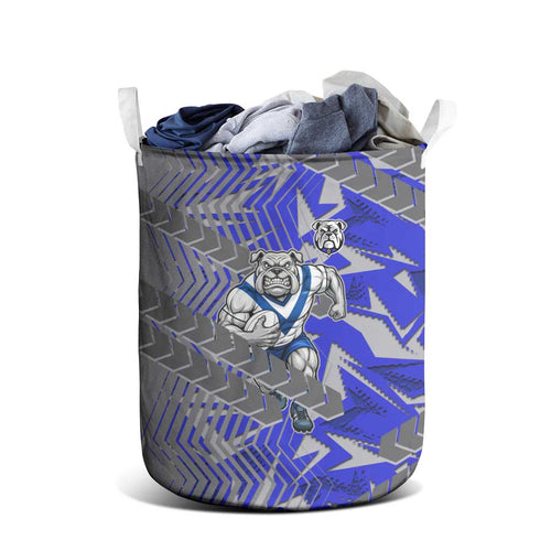 Canterbury Bankstown Bulldogs Rugby Laundry Basket Fierce Mascot Geometric Tribal Art