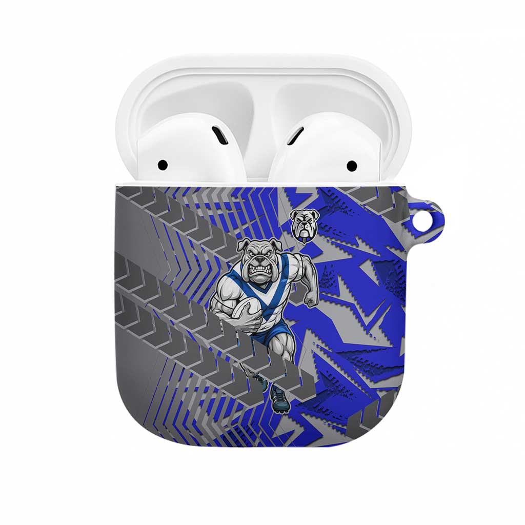 Canterbury Bankstown Bulldogs Rugby AirPods Case Fierce Mascot Geometric Tribal Art