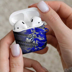 Canterbury Bankstown Bulldogs Rugby AirPods Case Fierce Mascot Geometric Tribal Art