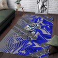 Canterbury Bankstown Bulldogs Rugby Area Rug Fierce Mascot Geometric Tribal Art
