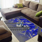 Canterbury Bankstown Bulldogs Rugby Area Rug Fierce Mascot Geometric Tribal Art