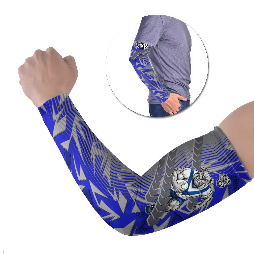 Canterbury Bankstown Bulldogs Rugby Arm Sleeves Fierce Mascot Geometric Tribal Art
