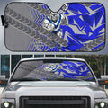 Canterbury Bankstown Bulldogs Rugby Auto Sun Shade Fierce Mascot Geometric Tribal Art