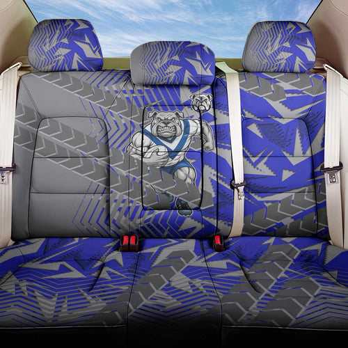 Canterbury Bankstown Bulldogs Rugby Back Car Seat Cover Fierce Mascot Geometric Tribal Art
