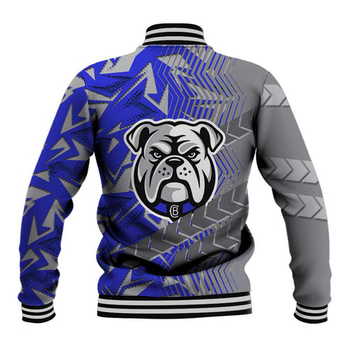 Canterbury Bankstown Bulldogs Rugby Baseball Jacket Fierce Mascot Geometric Tribal Art