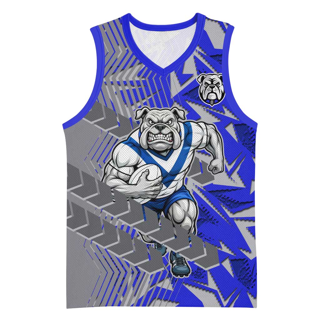 Canterbury Bankstown Bulldogs Rugby Basketball Jersey Fierce Mascot Geometric Tribal Art