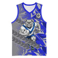 Canterbury Bankstown Bulldogs Rugby Basketball Jersey Fierce Mascot Geometric Tribal Art