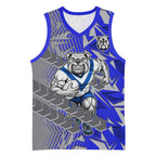 Canterbury Bankstown Bulldogs Rugby Basketball Jersey Fierce Mascot Geometric Tribal Art