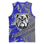 Canterbury Bankstown Bulldogs Rugby Basketball Jersey Fierce Mascot Geometric Tribal Art