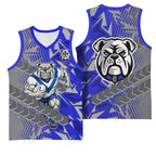 Canterbury Bankstown Bulldogs Rugby Basketball Jersey Fierce Mascot Geometric Tribal Art