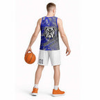 Canterbury Bankstown Bulldogs Rugby Basketball Jersey Fierce Mascot Geometric Tribal Art