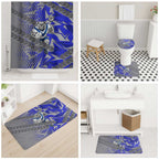 Canterbury Bankstown Bulldogs Rugby Bathroom Set Fierce Mascot Geometric Tribal Art