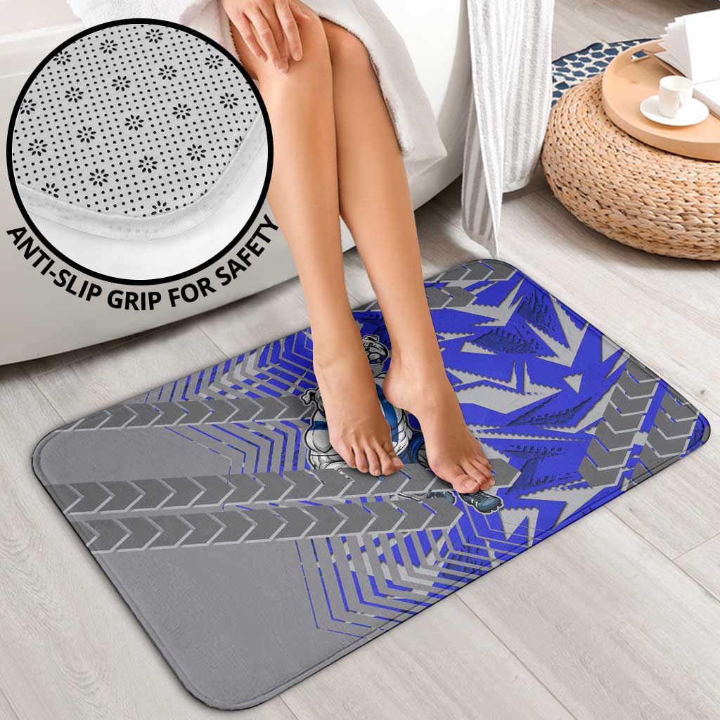 Canterbury Bankstown Bulldogs Rugby Bathroom Set Fierce Mascot Geometric Tribal Art