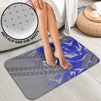Canterbury Bankstown Bulldogs Rugby Bathroom Set Fierce Mascot Geometric Tribal Art