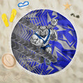 Canterbury Bankstown Bulldogs Rugby Beach Blanket Fierce Mascot Geometric Tribal Art