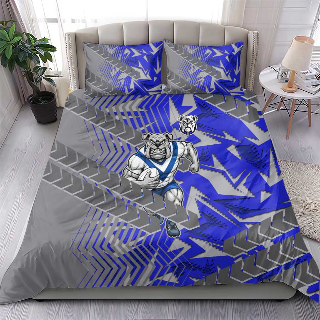 Canterbury Bankstown Bulldogs Rugby Bedding Set Fierce Mascot Geometric Tribal Art