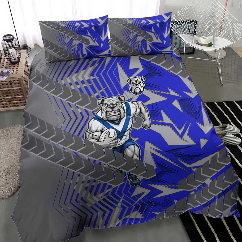 Canterbury Bankstown Bulldogs Rugby Bedding Set Fierce Mascot Geometric Tribal Art