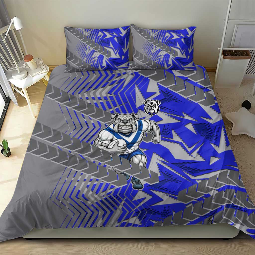Canterbury Bankstown Bulldogs Rugby Bedding Set Fierce Mascot Geometric Tribal Art