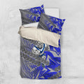 Canterbury Bankstown Bulldogs Rugby Bedding Set Fierce Mascot Geometric Tribal Art