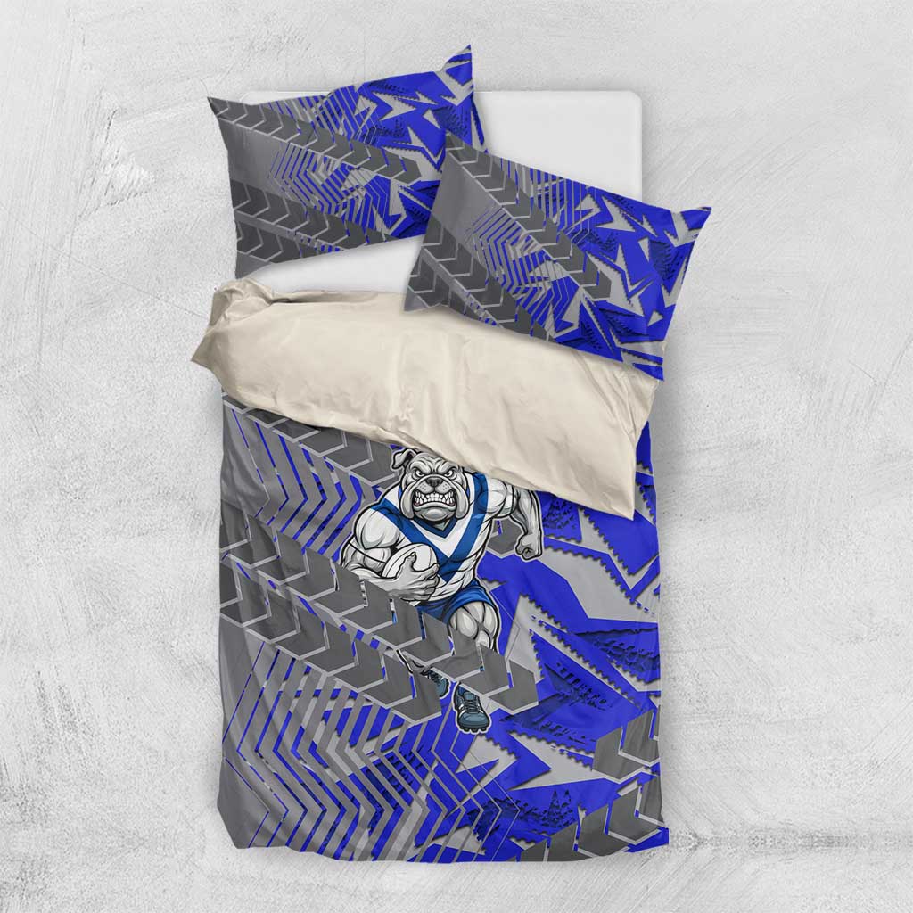 Canterbury Bankstown Bulldogs Rugby Bedding Set Fierce Mascot Geometric Tribal Art