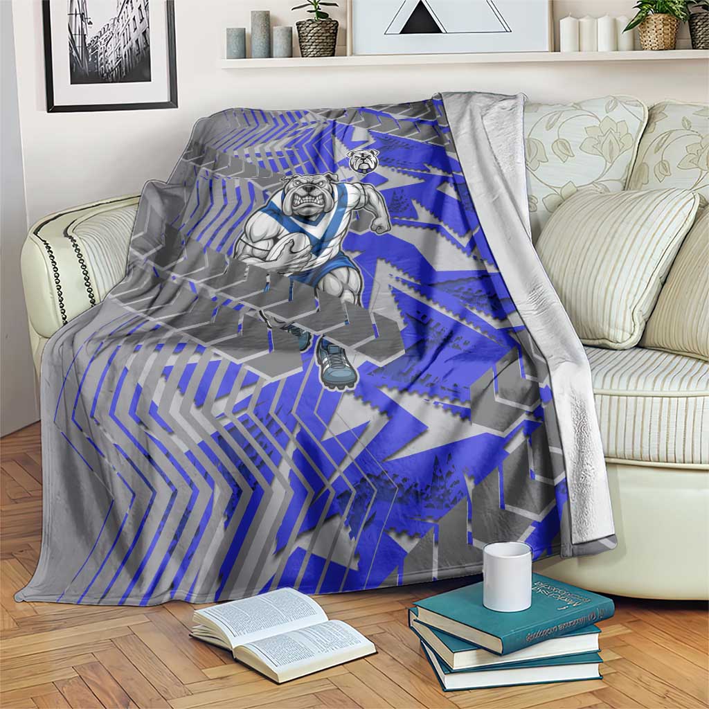 Canterbury Bankstown Bulldogs Rugby Blanket Fierce Mascot Geometric Tribal Art