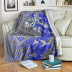 Canterbury Bankstown Bulldogs Rugby Blanket Fierce Mascot Geometric Tribal Art
