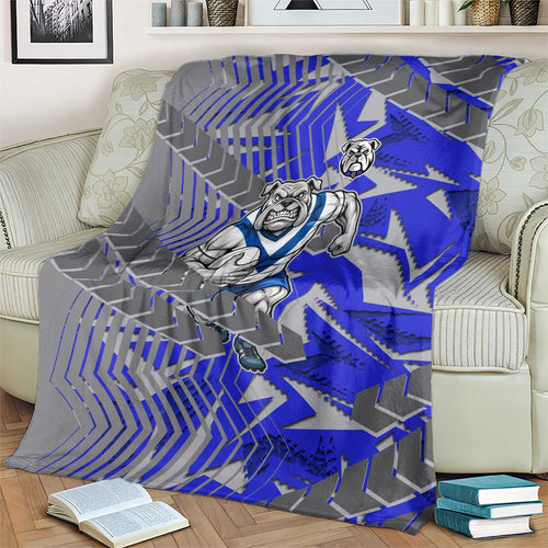 Canterbury Bankstown Bulldogs Rugby Blanket Fierce Mascot Geometric Tribal Art