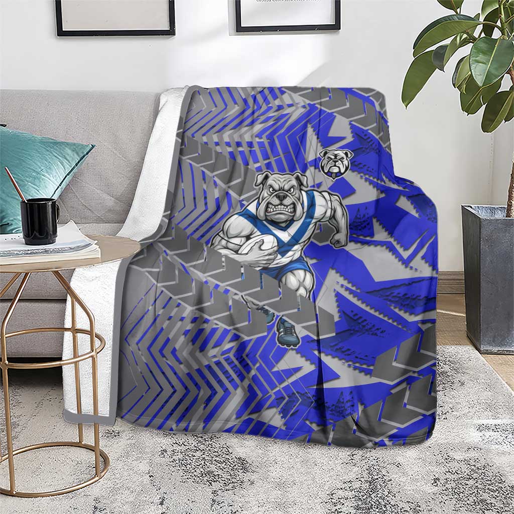 Canterbury Bankstown Bulldogs Rugby Blanket Fierce Mascot Geometric Tribal Art