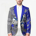 Canterbury Bankstown Bulldogs Rugby Blazer Fierce Mascot Geometric Tribal Art