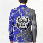 Canterbury Bankstown Bulldogs Rugby Blazer Fierce Mascot Geometric Tribal Art