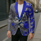 Canterbury Bankstown Bulldogs Rugby Blazer Fierce Mascot Geometric Tribal Art