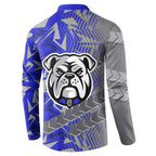 Canterbury Bankstown Bulldogs Rugby Button Sweatshirt Fierce Mascot Geometric Tribal Art