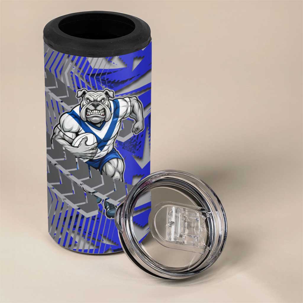 Canterbury Bankstown Bulldogs Rugby 4 in 1 Can Cooler Tumbler Fierce Mascot Geometric Tribal Art