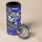 Canterbury Bankstown Bulldogs Rugby 4 in 1 Can Cooler Tumbler Fierce Mascot Geometric Tribal Art