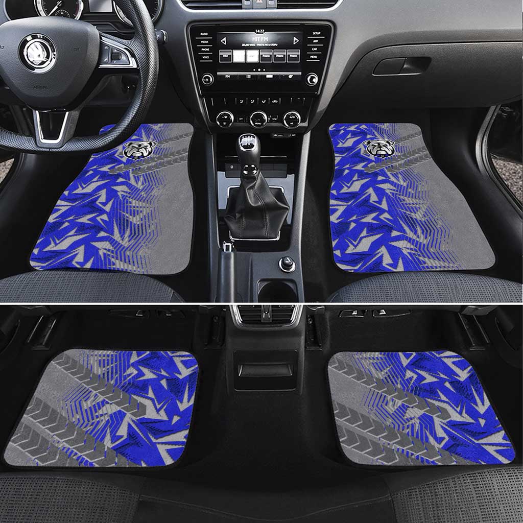 Canterbury Bankstown Bulldogs Rugby Car Mats Fierce Mascot Geometric Tribal Art