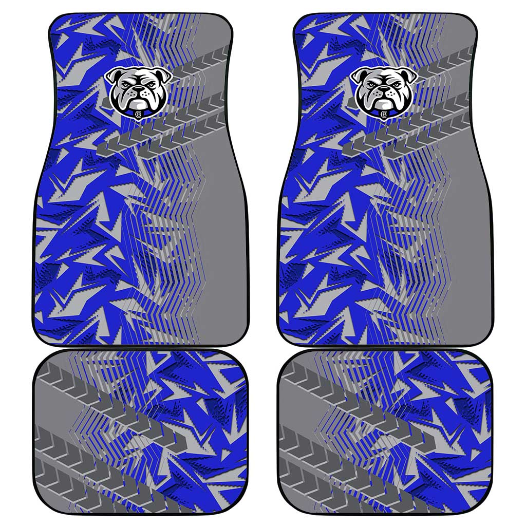 Canterbury Bankstown Bulldogs Rugby Car Mats Fierce Mascot Geometric Tribal Art
