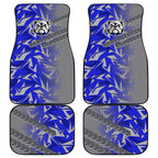Canterbury Bankstown Bulldogs Rugby Car Mats Fierce Mascot Geometric Tribal Art