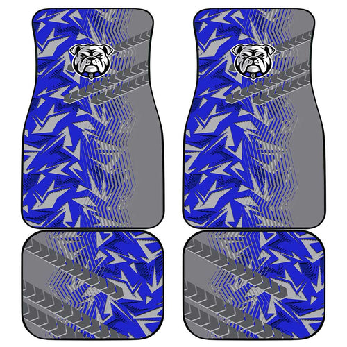 Canterbury Bankstown Bulldogs Rugby Car Mats Fierce Mascot Geometric Tribal Art