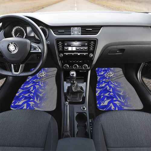 Canterbury Bankstown Bulldogs Rugby Car Mats Fierce Mascot Geometric Tribal Art